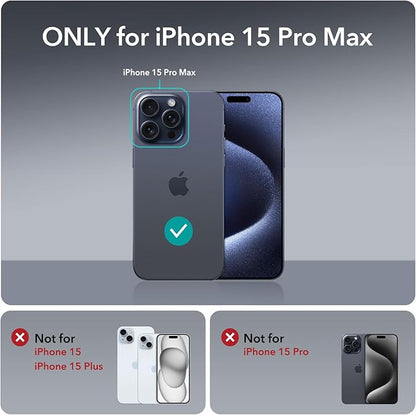Compatible with MagSafe, Military-Grade Protection, Yellowing Resistant, Scratch-Resistant Back, Magnetic Phone Case for iPhone 15 Pro Max, Classic Series, Clear